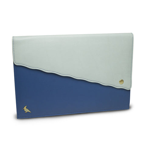 Blue Leather Portfolio - Swan