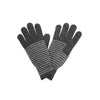Dark Gray Unisex Striped Gloves Angora and Wool Blend