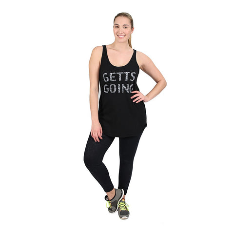 New! - Getts Going Cotton Inspirational Tank in Black