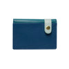 Blue Leather Business Card Holder Wallet - Sparrow