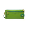 Green Leather Wristlet Wallet - Kiskadee
