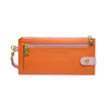 Orange Leather Wristlet Wallet - Kiskadee