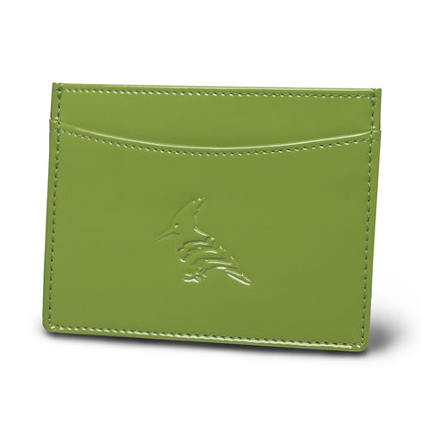 Leaf Green Patent Leather Cardholder Wallet - Pipit