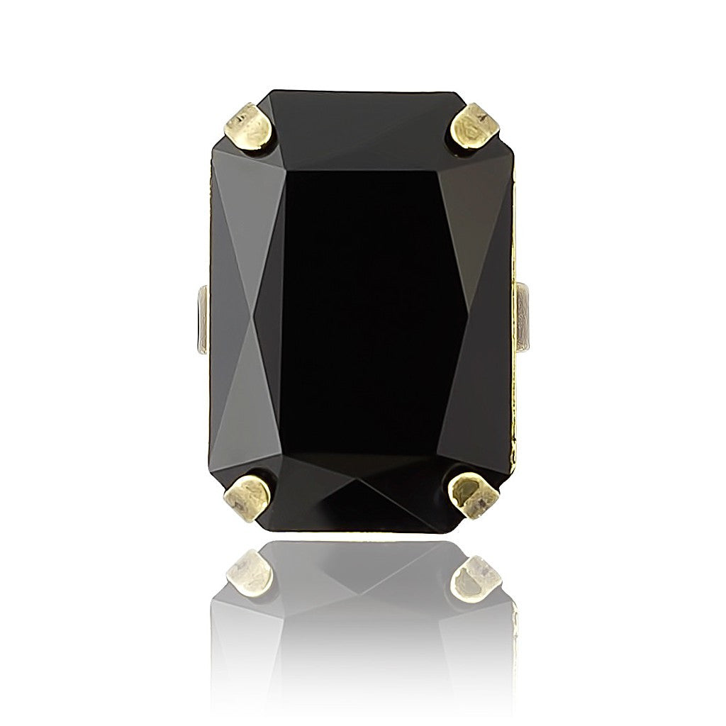 Cocktail Ring in Swarovski Crystal Rectangle