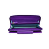 Purple Leather Travel Wallet & Passport Cover - Roadrunner