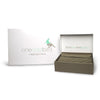 Green Leather Business Card Holder Wallet - Swan