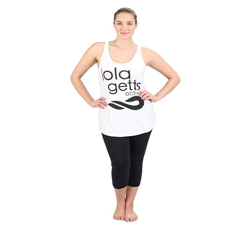 New! - Lola Getts Active Cotton Inspirational Tank In White