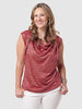 Extended Pleated Drape Top