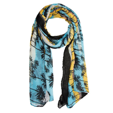 Tropical Scarf in Blue & Yellow