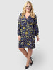 Pattern Georgette Wrap Dress Feathers and Flowers