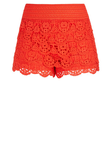 Layered Lace Shorts In Zing