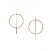 Circle Bar post Earrings - Available In More Colors